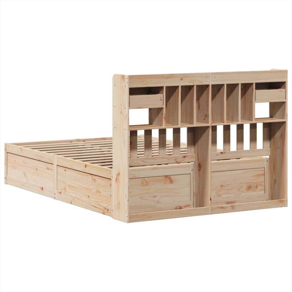 Bed Frame without Mattress 160x200 cm Solid Wood Pine