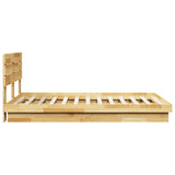 Bed Frame with Headboard without Mattress 120x190 cm Small Double Solid Wood Oak