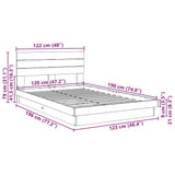 Bed Frame with Headboard without Mattress 120x190 cm Small Double Solid Wood Oak