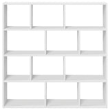 Wall Cube Shelf 12 Compartments White Engineered Wood