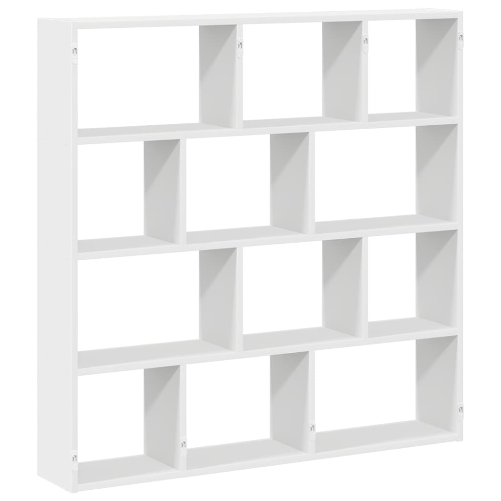 Wall Cube Shelf 12 Compartments White Engineered Wood