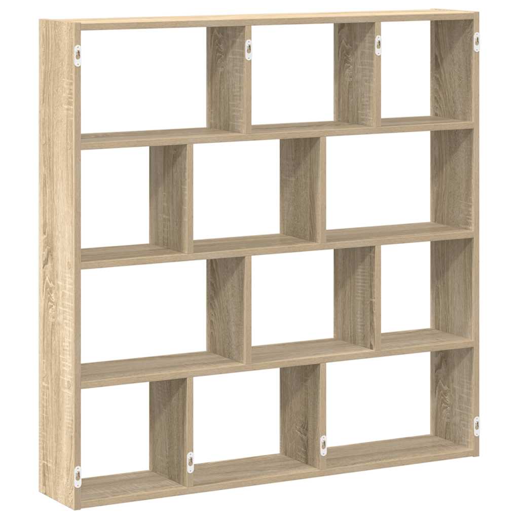 Wall Cube Shelf 12 Compartments Sonoma Oak Engineered Wood