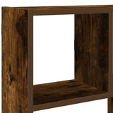 Wall Cube Shelf 12 Compartments Smoked Oak Engineered Wood