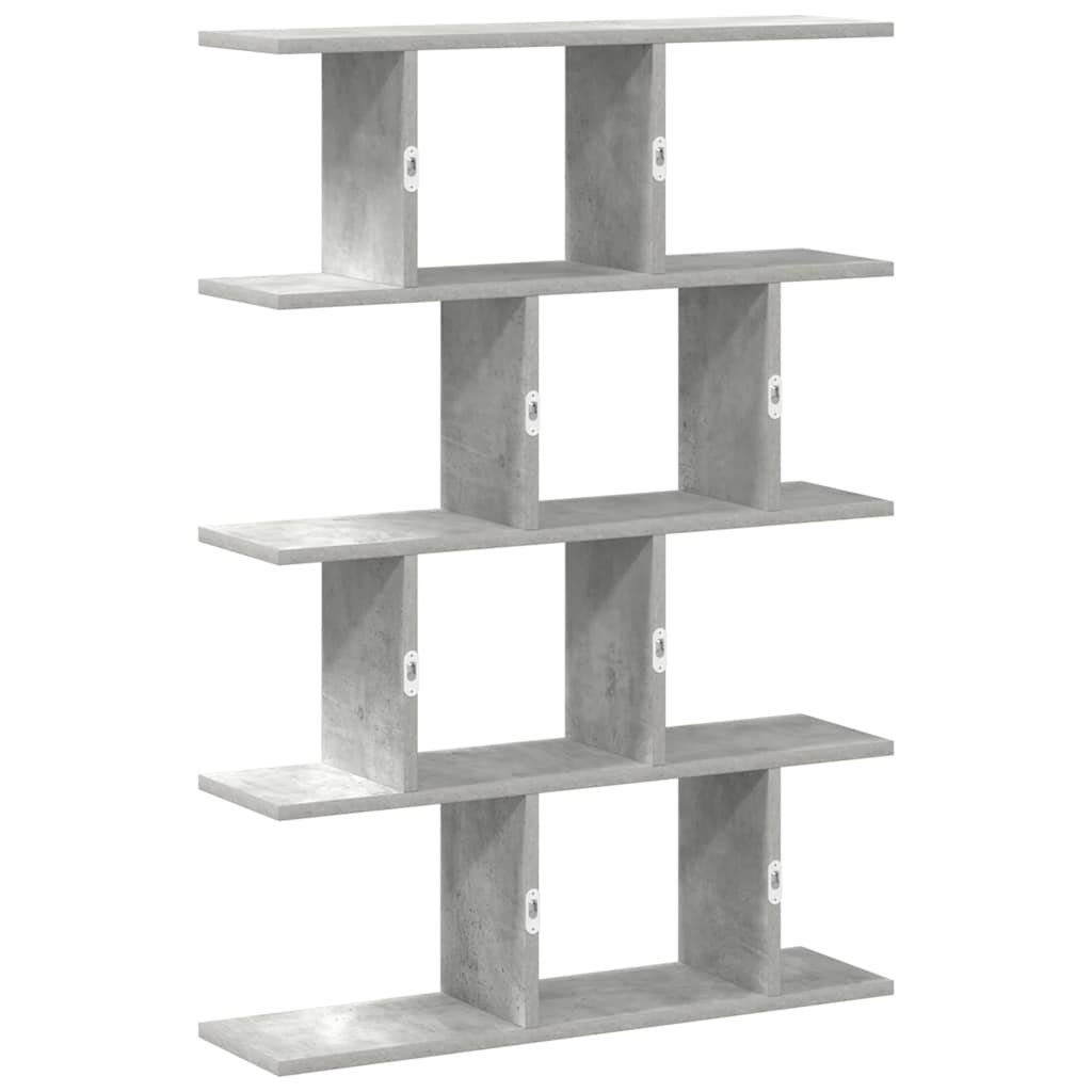 Wall Cube Shelf 12 Compartments Concrete Grey Engineered Wood