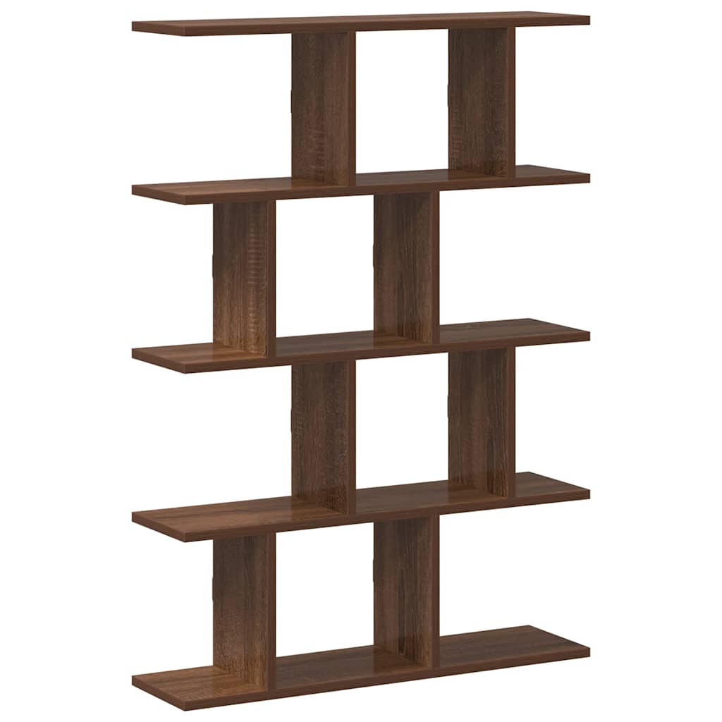 Wall Cube Shelf 12 Compartments Brown Oak Engineered Wood