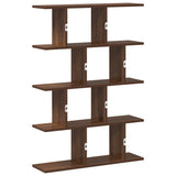 Wall Cube Shelf 12 Compartments Brown Oak Engineered Wood