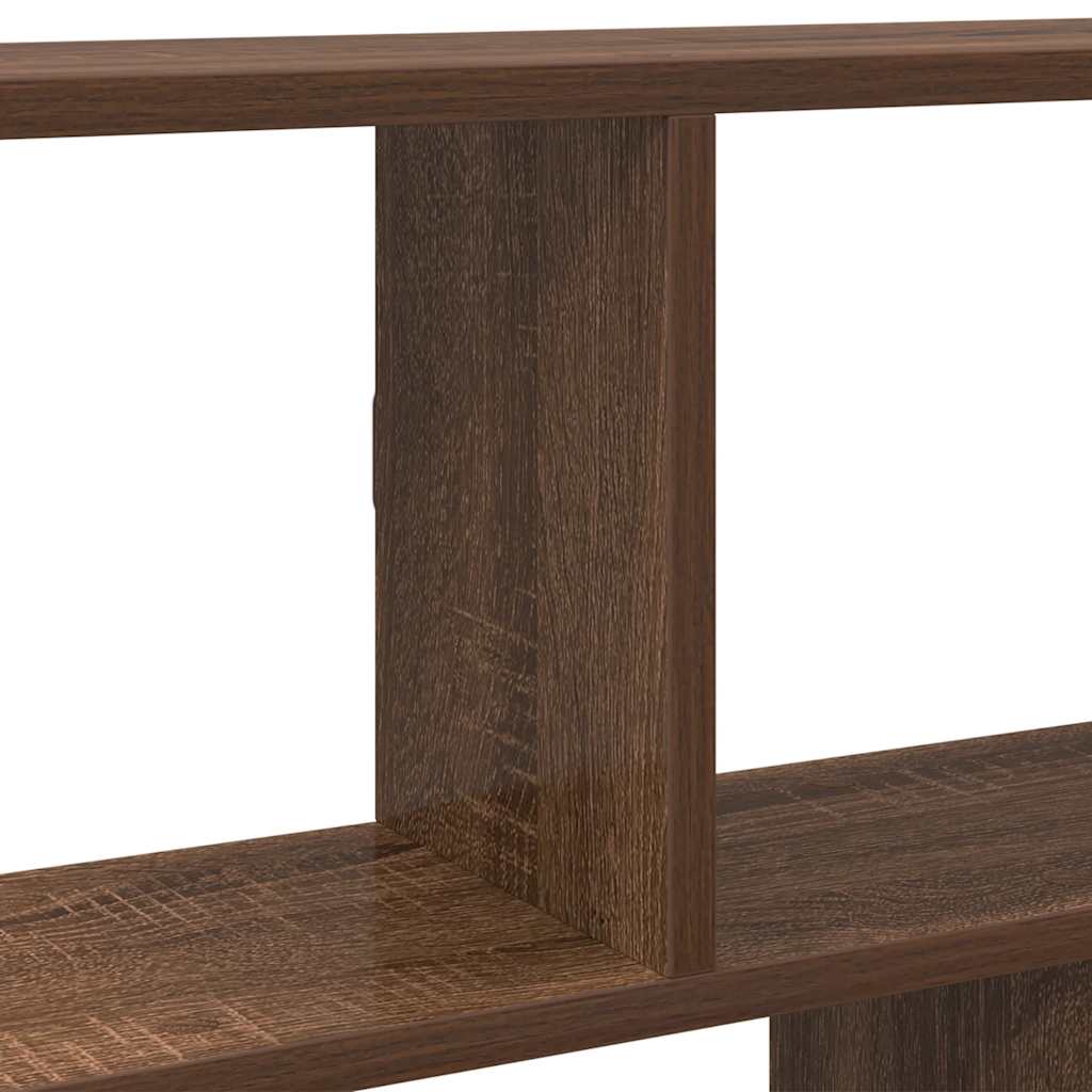 Wall Cube Shelf 12 Compartments Brown Oak Engineered Wood