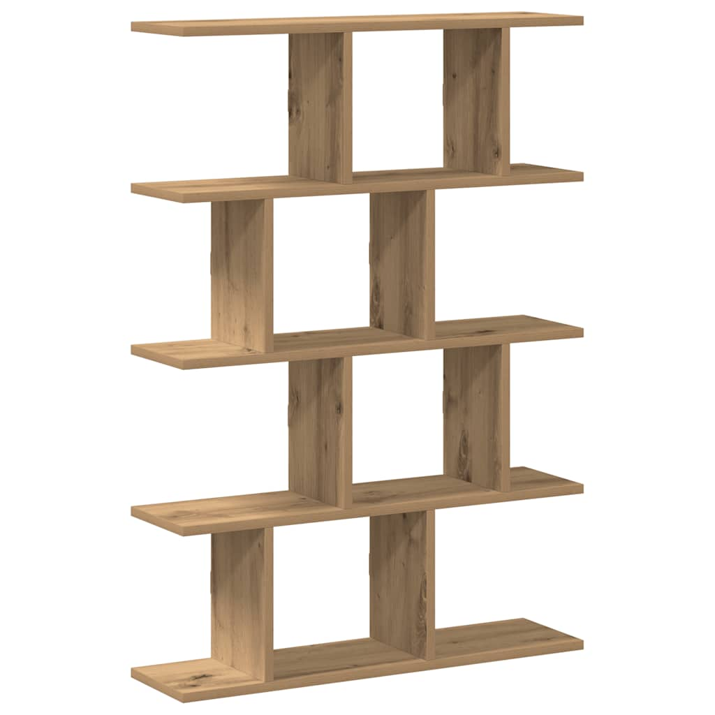 Wall Cube Shelf 12 Compartments Artisian Oak Engineered Wood