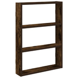 Wall Shelf Smoked Oak 43x9x60 cm Engineered Wood