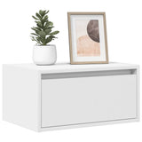 Wall-mounted Bedside Cabinets with LED Lights 2 pcs White