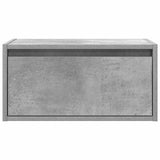 Wall-mounted Bedside Cabinets with LED Lights 2 pcs Concrete Grey