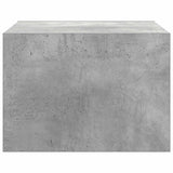 Wall-mounted Bedside Cabinets with LED Lights 2 pcs Concrete Grey