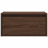 Wall-mounted Bedside Cabinets with LED Lights 2 pcs Brown Oak