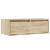 TV Cabinet with LED Lights Sonoma Oak 75x35.5x25 cm