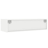 TV Cabinet with LED Lights White 100X35.5x25 cm