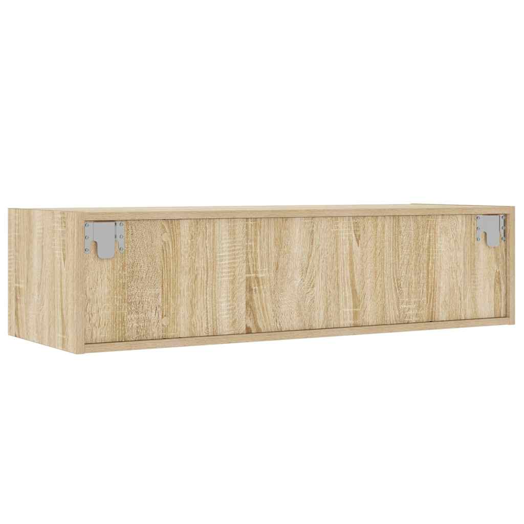 TV Cabinet with LED Lights Sonoma Oak 100X35.5x25 cm