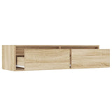 TV Cabinet with LED Lights Sonoma Oak 100X35.5x25 cm