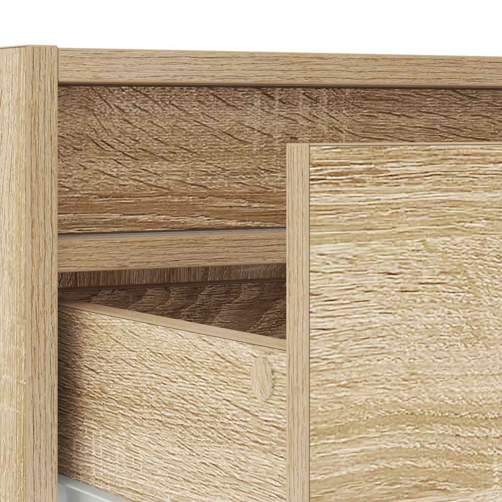 TV Cabinet with LED Lights Sonoma Oak 100X35.5x25 cm