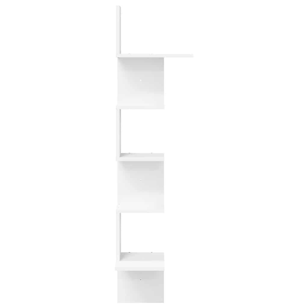 Wall Corner Shelf White 32x32x127,5 cm Engineered Wood