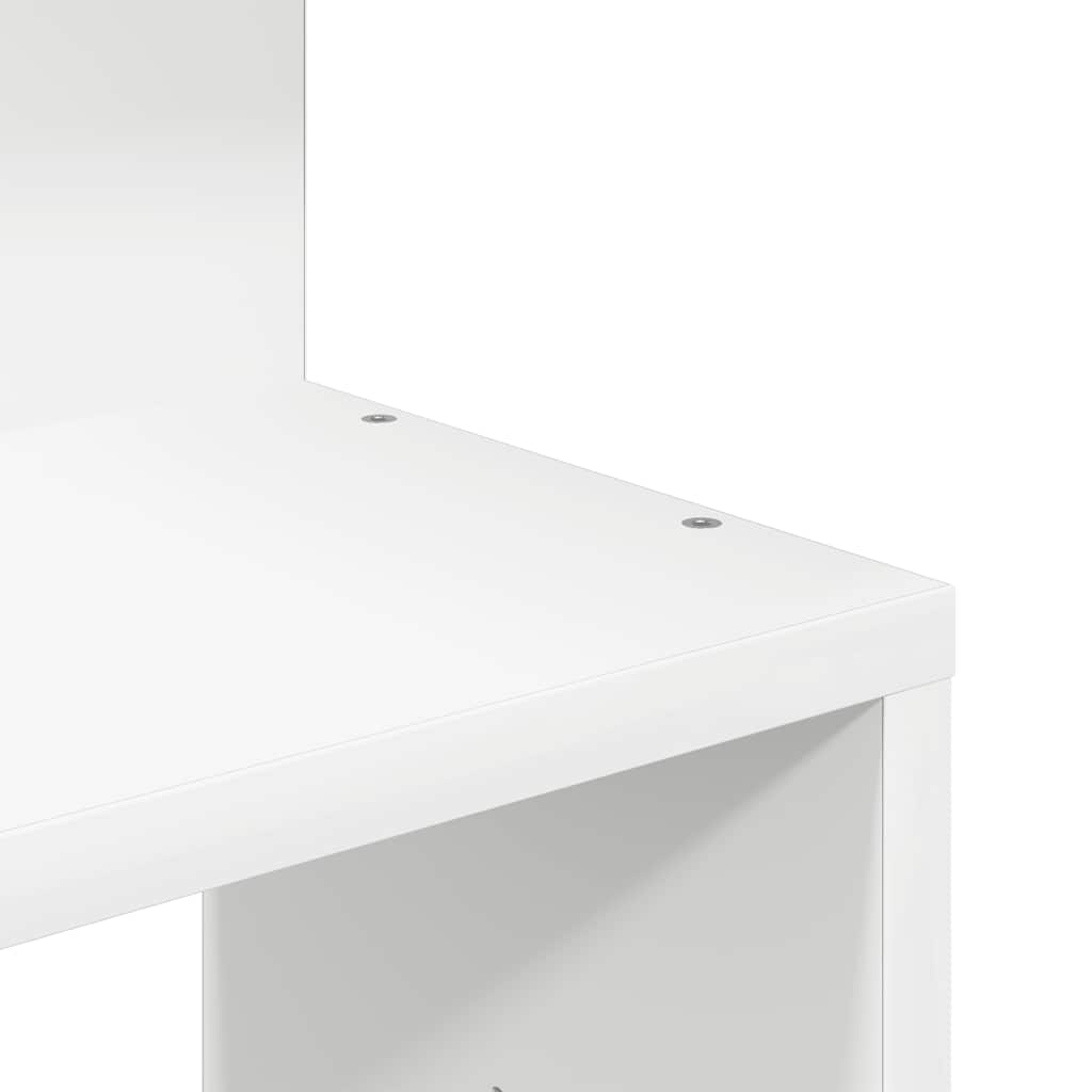 Wall Corner Shelf White 32x32x127,5 cm Engineered Wood