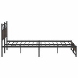 Metal Bed Frame without Mattress Brown Oak 200x200 cm