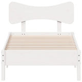 Bed Frame without Mattress White 75x190 cm Small Single Solid Wood Pine