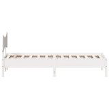 Bed Frame without Mattress White 75x190 cm Small Single Solid Wood Pine