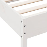 Bed Frame without Mattress White 75x190 cm Small Single Solid Wood Pine