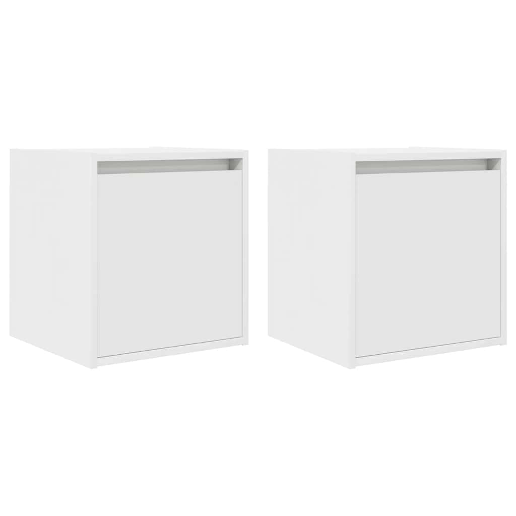 Wall-Mounted Bedside Cabinets 2 pcs White 38x34x40 cm