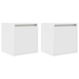 Wall-Mounted Bedside Cabinets 2 pcs White 38x34x40 cm