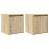 Wall-Mounted Bedside Cabinets 2 pcs Sonoma Oak 38x34x40 cm