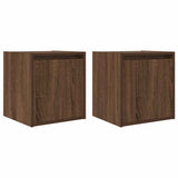 Wall-Mounted Bedside Cabinets 2 pcs Brown Oak 38x34x40 cm