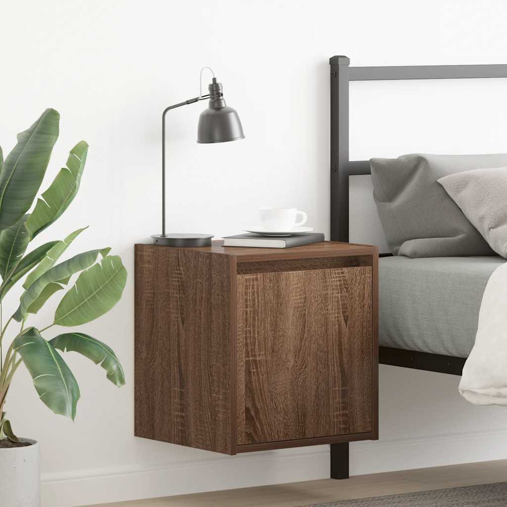 Wall-Mounted Bedside Cabinets 2 pcs Brown Oak 38x34x40 cm