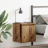 Wall-Mounted Bedside Cabinet Old Wood 38x34x40 cm