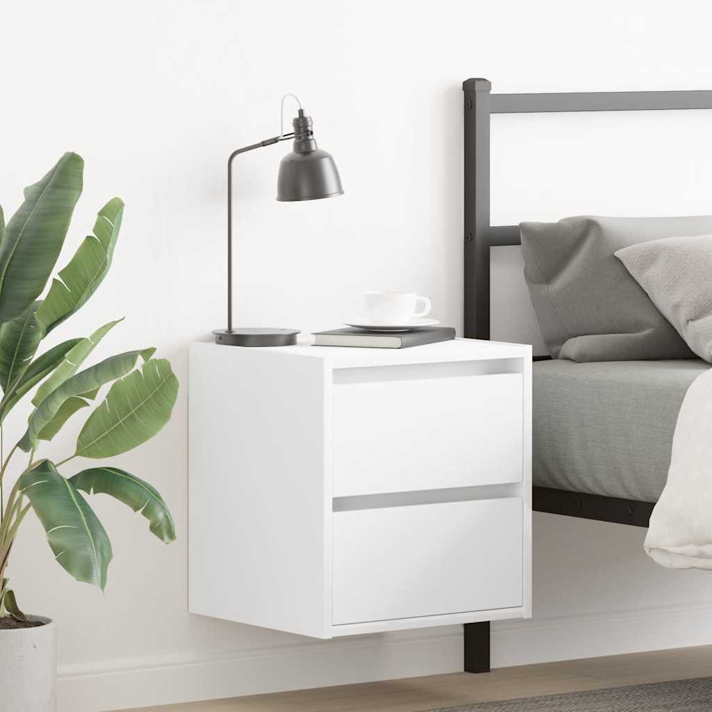 Wall-mounted Bedside Cabinet White 38x34x40 cm