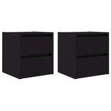 Wall-mounted Bedside Cabinets 2 pcs Black Oak 38x34x40 cm