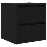 Wall-mounted Bedside Cabinets 2 pcs Black Oak 38x34x40 cm