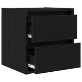 Wall-mounted Bedside Cabinets 2 pcs Black Oak 38x34x40 cm