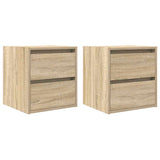 Wall-mounted Bedside Cabinets 2 pcs Sonoma Oak 38x34x40 cm