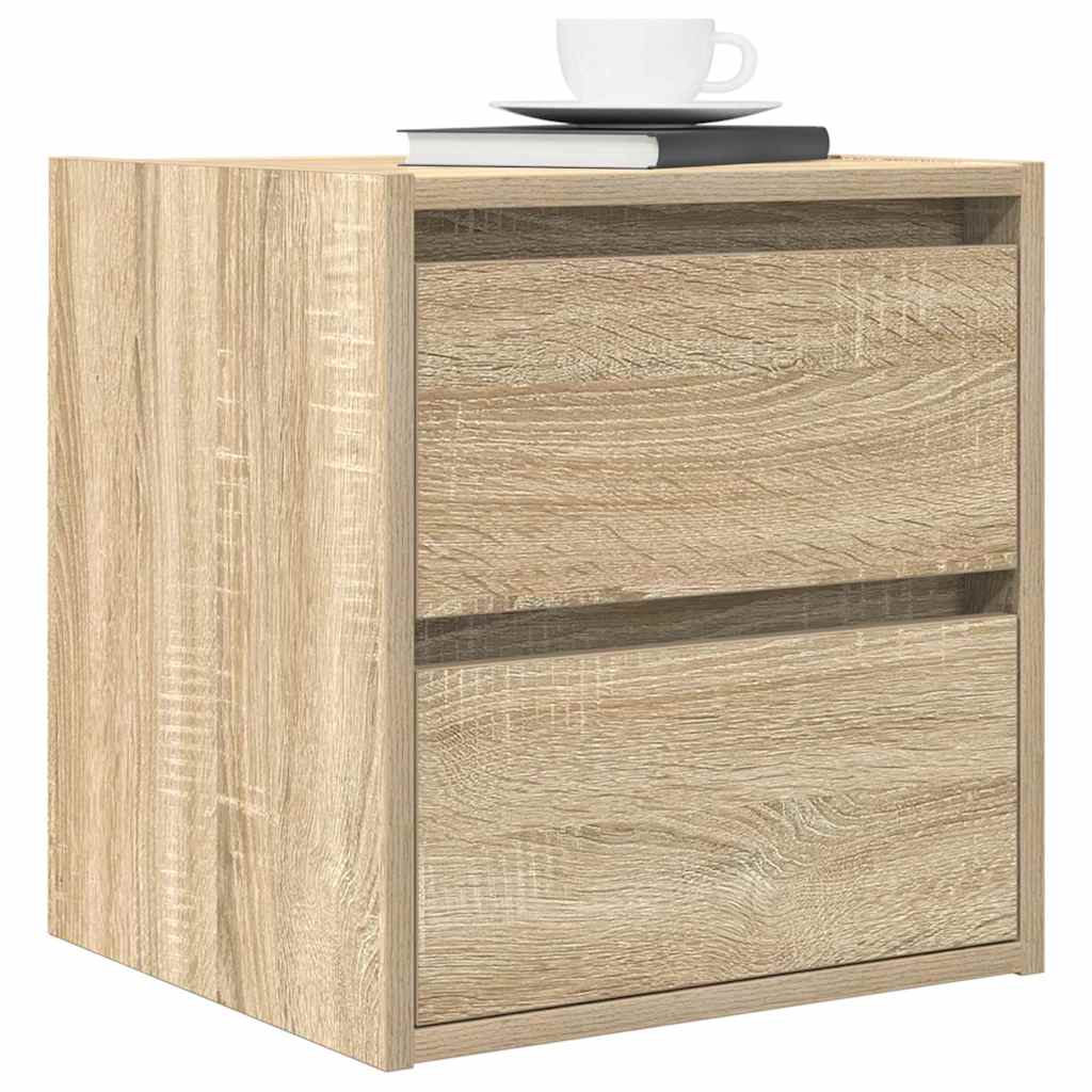 Wall-mounted Bedside Cabinets 2 pcs Sonoma Oak 38x34x40 cm