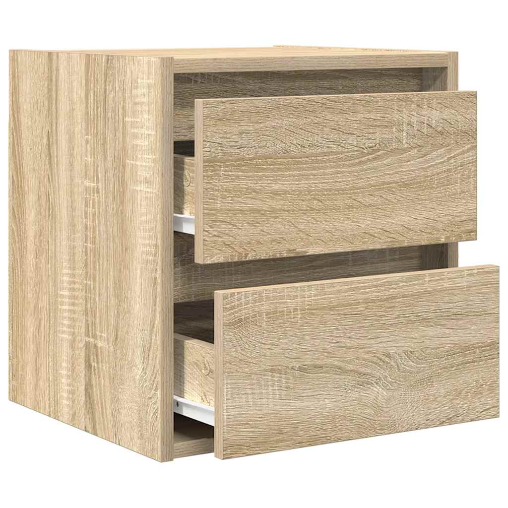 Wall-mounted Bedside Cabinets 2 pcs Sonoma Oak 38x34x40 cm