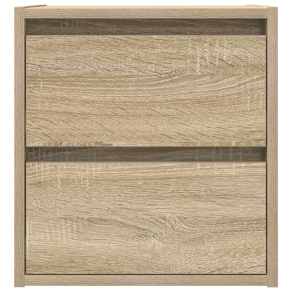 Wall-mounted Bedside Cabinets 2 pcs Sonoma Oak 38x34x40 cm