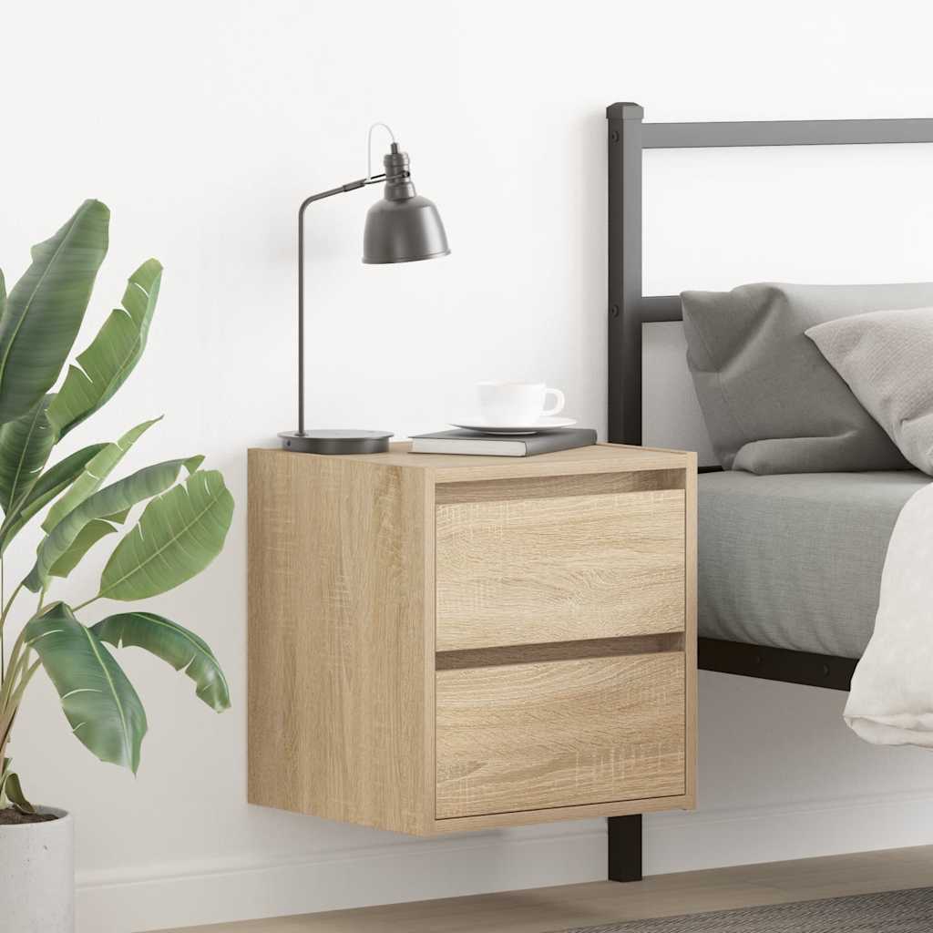 Wall-mounted Bedside Cabinets 2 pcs Sonoma Oak 38x34x40 cm