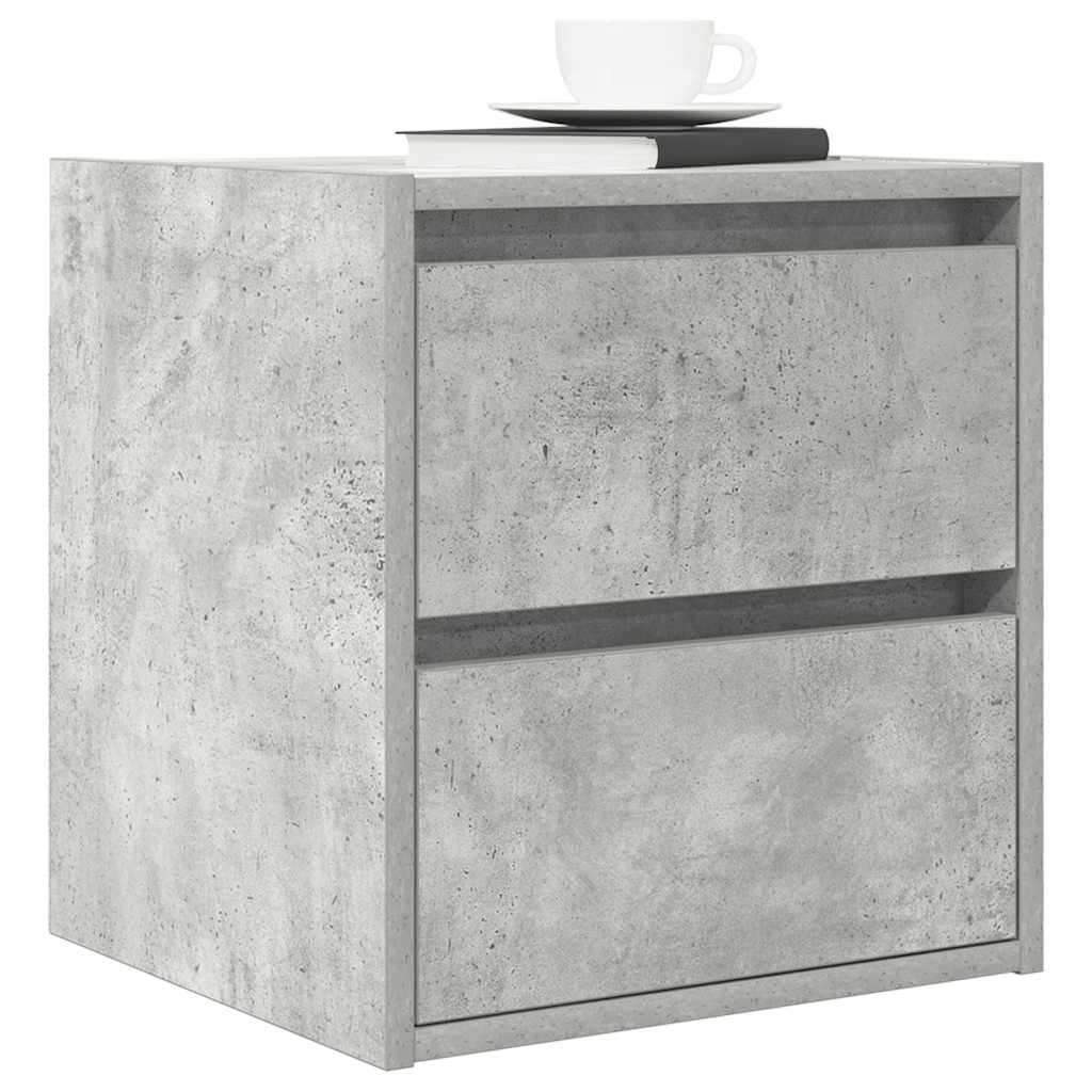 Wall-mounted Bedside Cabinets 2 pcs Concrete Grey 38x34x40 cm