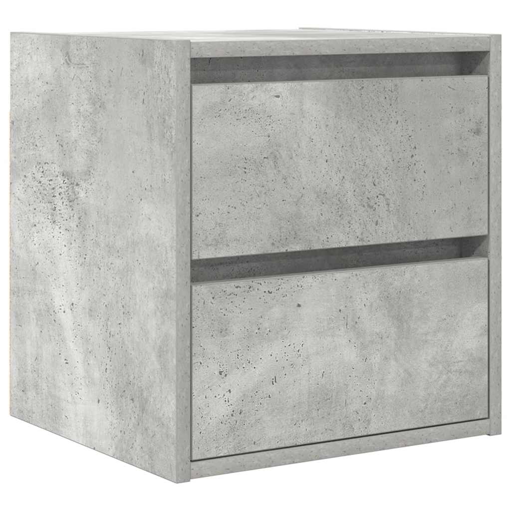 Wall-mounted Bedside Cabinets 2 pcs Concrete Grey 38x34x40 cm