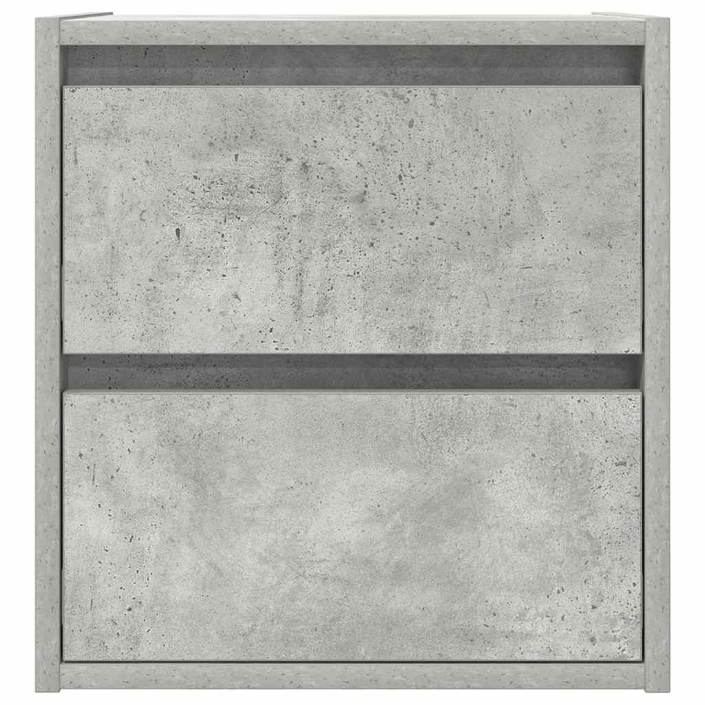 Wall-mounted Bedside Cabinets 2 pcs Concrete Grey 38x34x40 cm