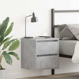 Wall-mounted Bedside Cabinets 2 pcs Concrete Grey 38x34x40 cm