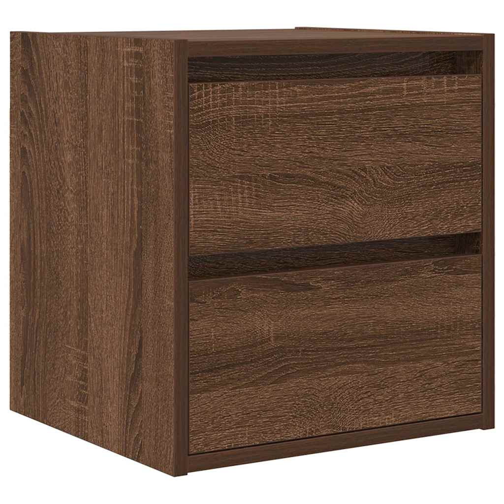 Wall-mounted Bedside Cabinets 2 pcs Brown Oak 38x34x40 cm