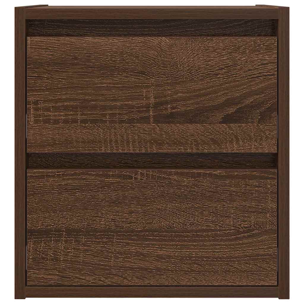 Wall-mounted Bedside Cabinets 2 pcs Brown Oak 38x34x40 cm