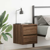 Wall-mounted Bedside Cabinets 2 pcs Brown Oak 38x34x40 cm